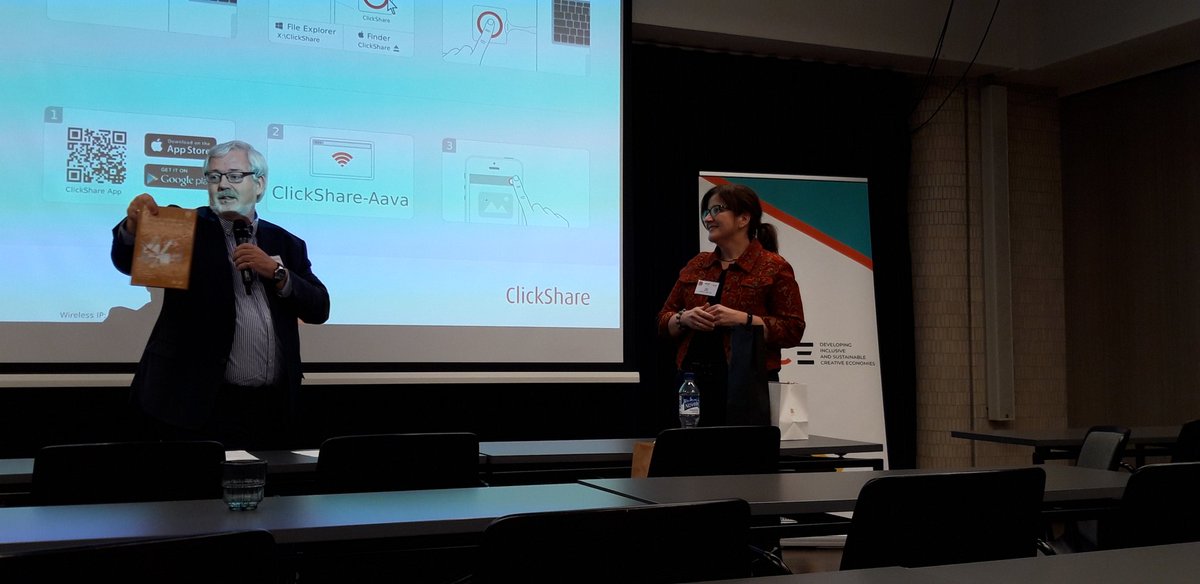 TSEentre's tweet photo. Passing the baton. From President Eddy Laveren To President @UllaHytti Congratulations for both. @ECSB1 #RENTturku #RENT2021 #entrepreneurship @TSEentre @UniTurku https://t.co/KMaji7dLlK