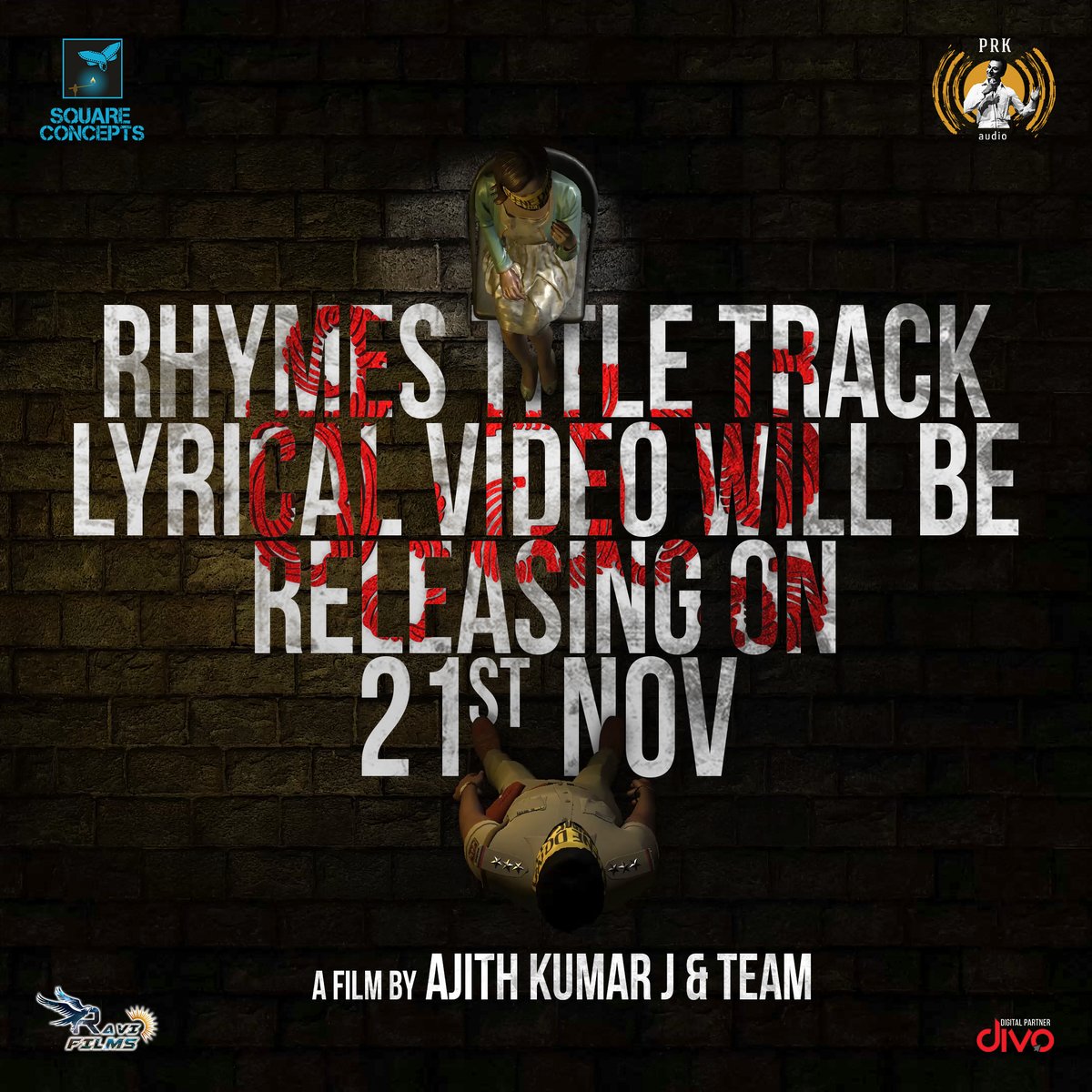PRKAudio's tweet photo. The title track lyrical video from #RHYMES will be releasing on 21st November👍 
 
A Film by #AjithKumarJ &amp; Team🎥 
 
#GnananaShekarSiddaiah #JustinAjith #AjithJayraj #ShubhaPoonja #SushmaNair https://t.co/Maq6ENgptF
