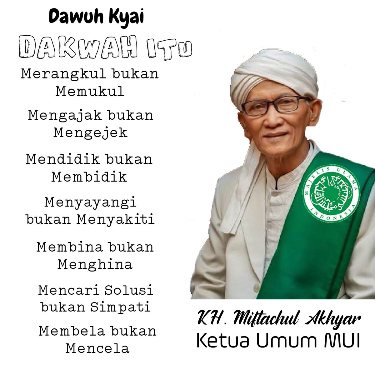 Ozzien22's tweet photo. Islam Wasathiyah adalah ajaran Islam yang mengarahkan umatnya agar adil, seimbang, bermaslahat dan proporsional, atau sering disebut dengan kata 'moderat' dalam semua dimensi kehidupan.

#IslamWasathiyahMUI
#MUIJagaMoralBangsa
#MUIJawaTimur
#MUIkabtrenggalek https://t.co/NvlVMfjJGr