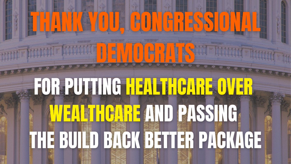 HCAN's tweet image. 🚨BREAKING NEWS 🚨: The House has just PASSED the historic #BuildBackBetter package including vital measures that #LowerDrugPricesNow, END the #MedicaidCoverage gap, and make billionaires pay their fair share.