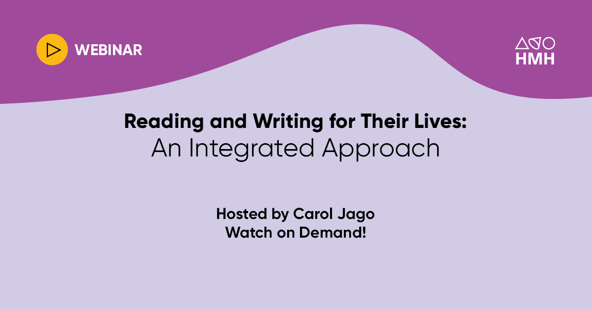 SRiley_HMH's tweet photo. By igniting interest in culturally responsive texts and inviting students to respond with powerful prompts, engagement soars. In this on-demand webinar, Carol Jago shares strategies to help students exercise their literacy muscles. https://t.co/OLcBuWCBax #NYCSchools https://t.co/RBeMgHVqly