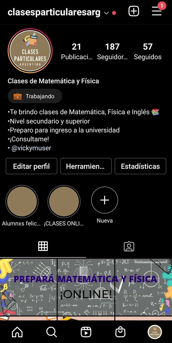 VOLVIERON LAS CLASES PARTICULARES!
Matemática, Física, Inglés. 

Zona de Rosario y alrededores presencial, y para el resto del país virtual!

Agradezco un follow para que nadie muera en estas mesas y exámenes finales
Y agradezco difusión. ♥️