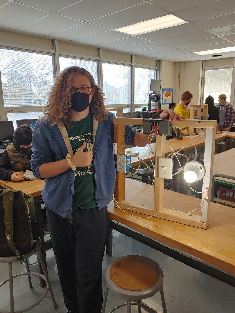 Miles' awesome project completion, making the "deadline" in Intro to Home Repair at CHS