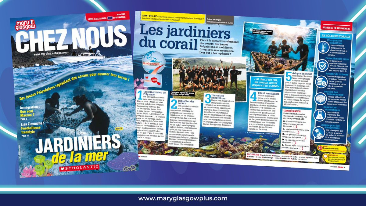 Has your class been paying attention to the Youth Activists Summit in Geneva? We covered coral reef restorer Titouan Bernicot in last year's March issue of Chez Nous - see what he and other youth speakers had to say! news.un.org/en/story/2021/…