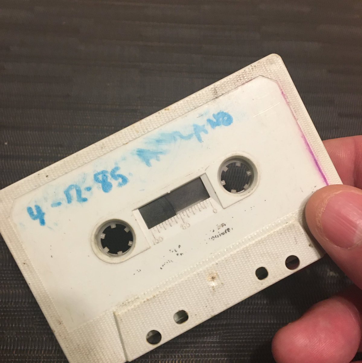 MysticTapeDeck's tweet photo. #oddthings arriving in unmarked post. This one says "4-12-85 Ashland" #grungyoldcassette #wonderwhatsonit #curious #imagineitinyourheadfirst https://t.co/O8I7yeSZKO