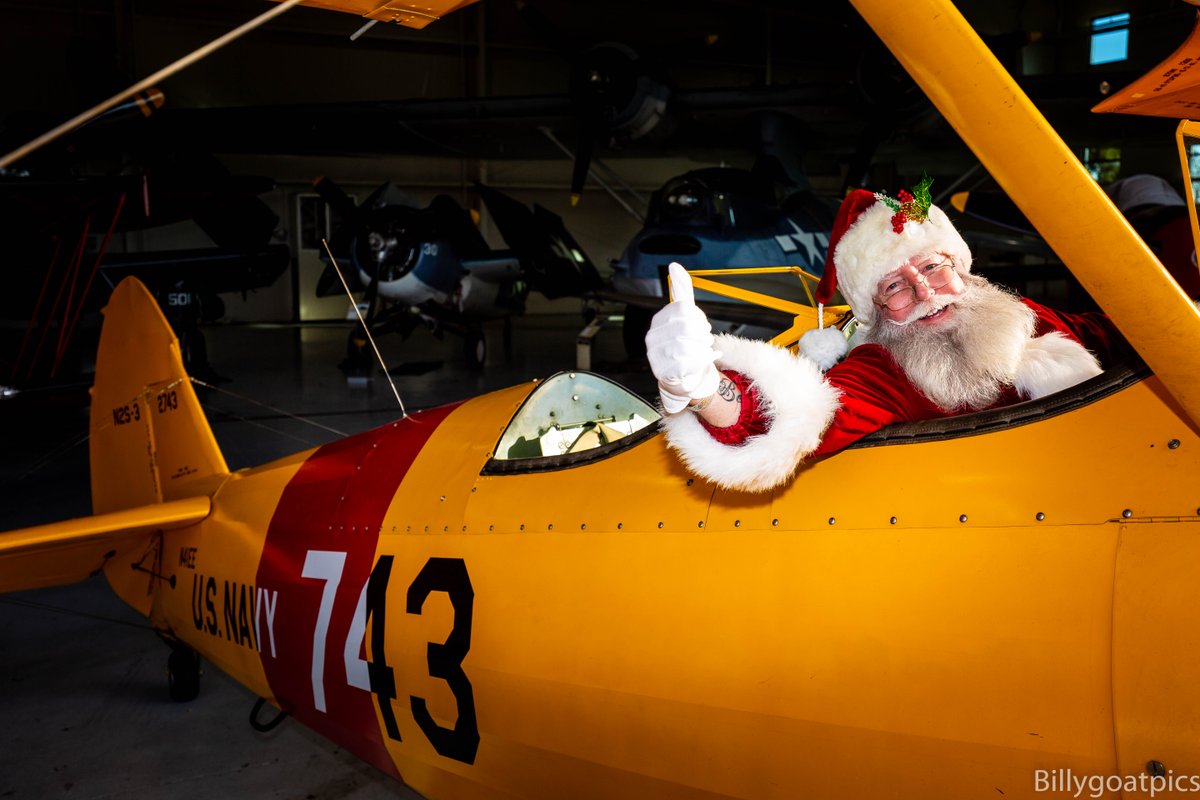 AvMuseumVB's tweet photo. We have a "thumbs up" from Santa for next week's event - Planes, Trains & Santa! Get your tickets yet? https://t.co/FOGnaLAcdl #Santa #HolidayFun #PicswithSanta #HamptonRoads #VisitVirginia #VisitVaBeach #SantaClause #Christmas #HappyHolidays #MilitaryAviationMuseum #FlyingMuseum https://t.co/uS1yE0ua0S