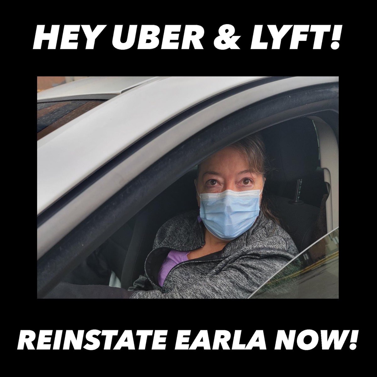 GigWorkersUnite's tweet photo. Reinstate Earla! She was unjustly deactivated from @Uber_Canada on 11/13/21 &amp; @Lyft on 11/18/21. Earla's a 6 year gig veteran. Her resume’s impressive w/ over 13,000 rides on @Uber_Canada &amp; 96% rating, a founding @Lyft driver she helped open Canadian operations. Here's her story https://t.co/baIabjtYvE