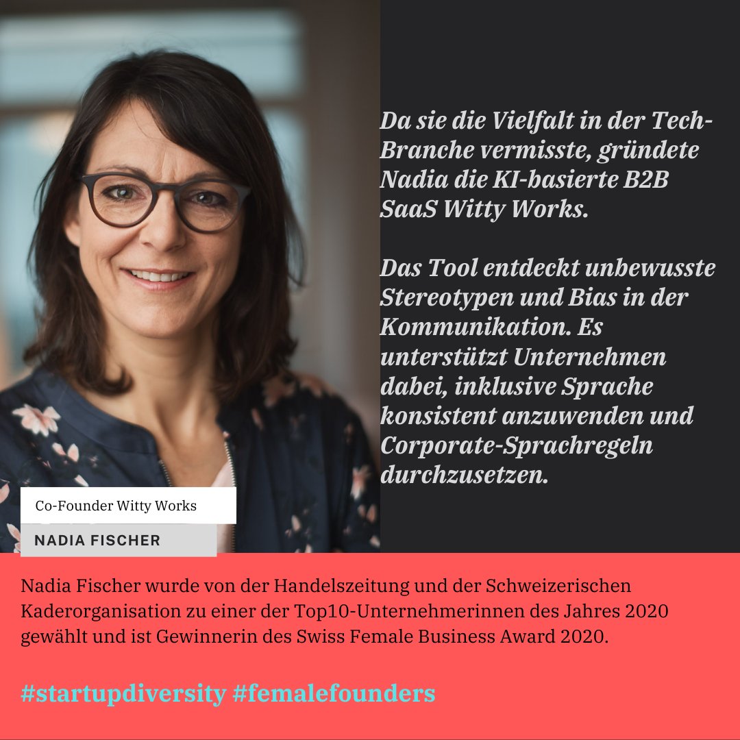 Zum Women’s Entrepreneurship Day möchten wir euch Nadia Fischer, Co-Founder von @witty_works vorstellen 🚀#startupdiversity #femalefounders #womeninbusinesss #womenentrepreneurs