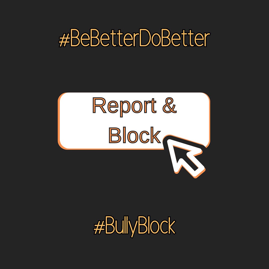 UKTimetoTalk's tweet image. Many social media sites will have a report &amp;amp; block button. 
If you see something that you’re unsure about, even if it doesn’t affect you directly report and block it. Let’s look after each other 🧡

#onekindword #bullyblock #bebetterdobetter #antibullyingweek #cyberbullying