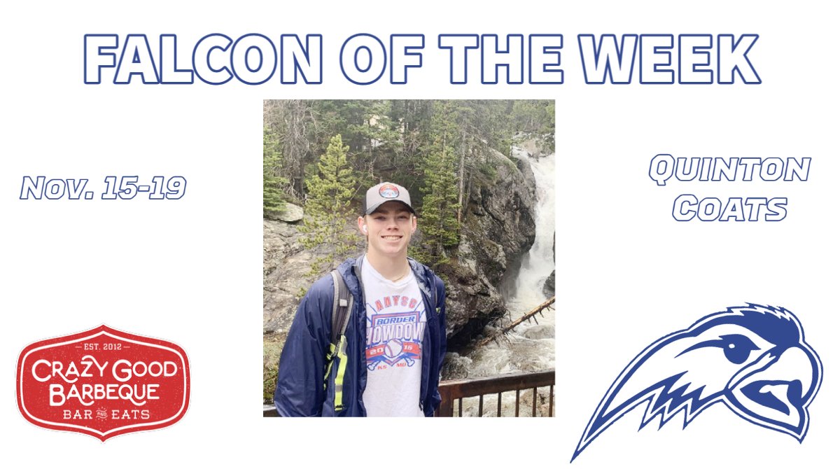 osfotw's tweet photo. The @crazygoodeats Falcon of the Week is Quinton Coats. Quinton responded to medical emergency in class and was very calm and helpful during a chaotic time. Well done Quinton! https://t.co/QzIHXe5L8t