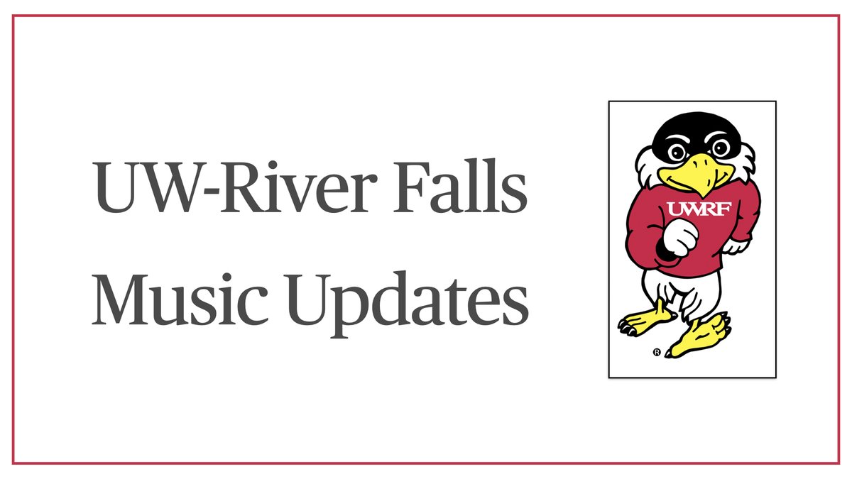 UWRFMusicEd's tweet photo. Want to learn more about exciting changes at UW-River Falls, including our new Bachelor of Music Education degree and overhauled audition procedures? Join us for a 30-minute Zoom meeting on Thursday, December 2 at 6 PM (CST). Here’s the registration link: https://t.co/Ps3It0fVK5 https://t.co/z5p4rVQK4Z