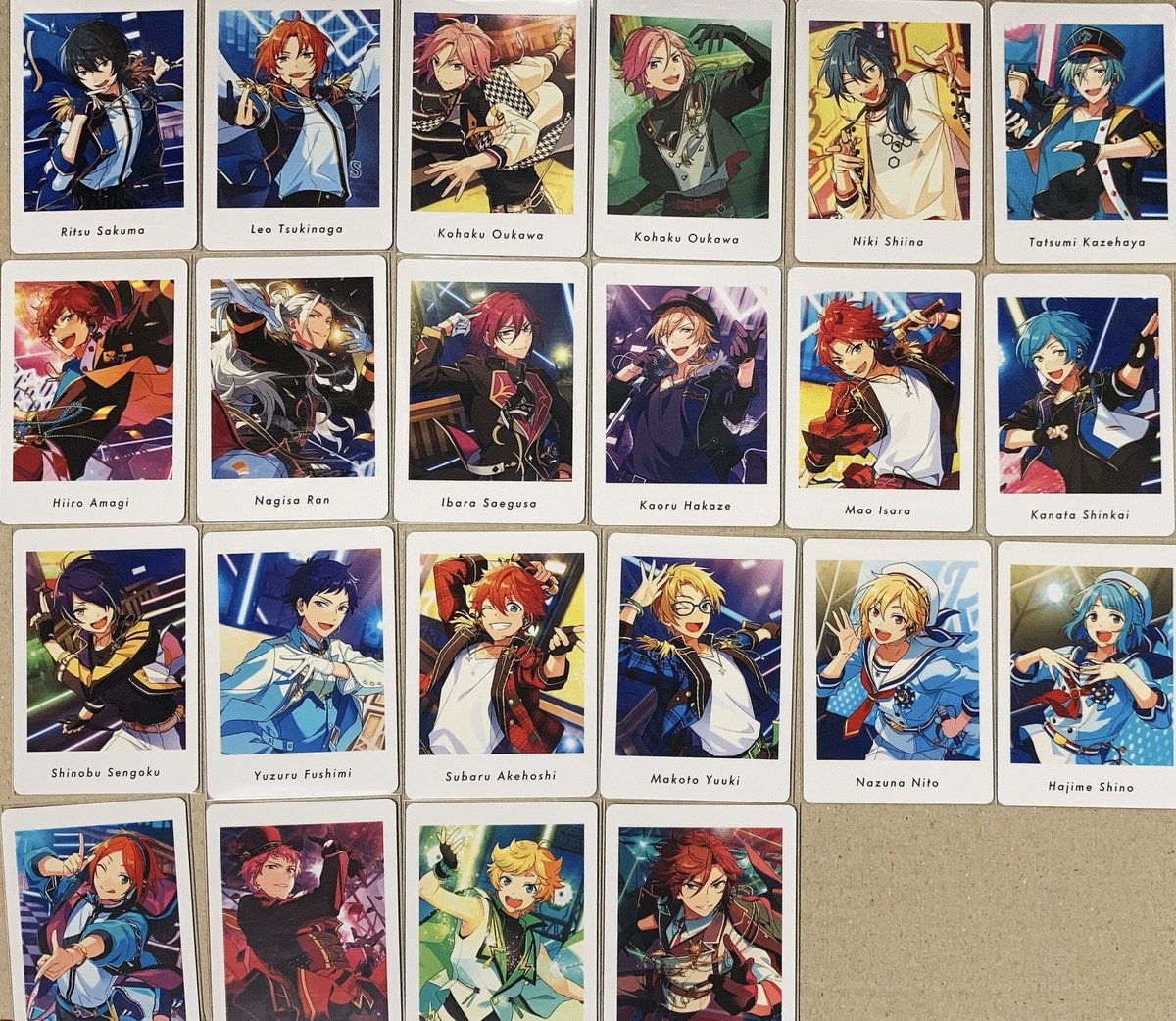 hiksn's tweet photo. 【交換】あんスタ ぱしゃっつ 恒常

譲*
凛月、レオ、こはく、ニキ、巽、���彩、凪砂、茨、薫、真緒、奏汰、忍、弓弦、スバル、真、なずな、創、ゆうた、宗、宙、斑

求*
同種 零、敬人、嵐、つむぎ1
異種 カードや紙類 敬人 夏目 零

同種の零が決まるまで零を含む交換のみ
友人分含みます https://t.co/ySIYXOv5yu