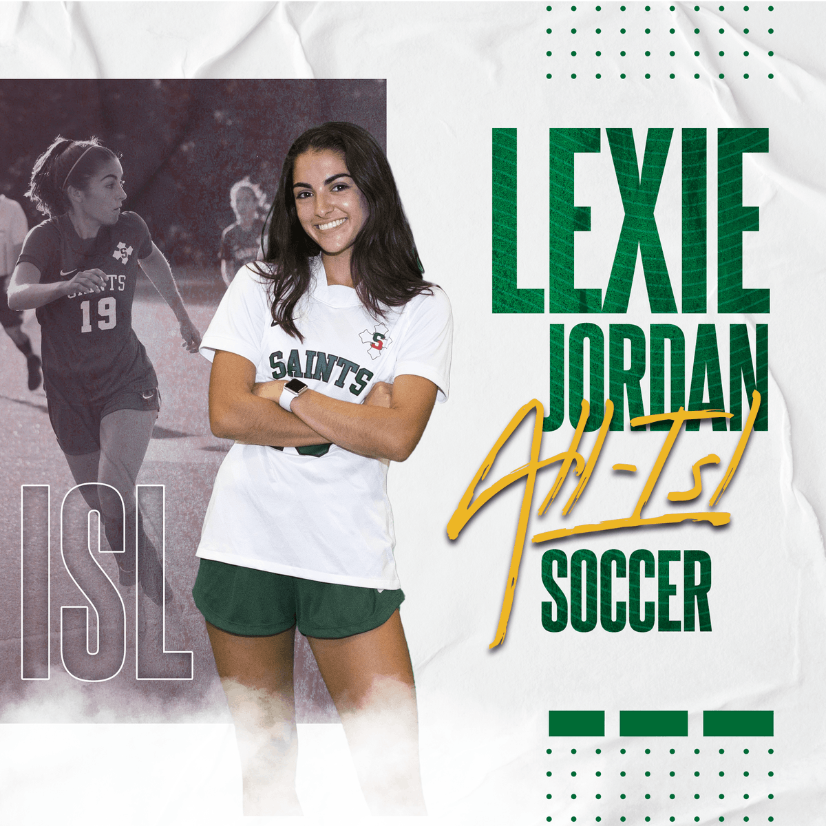 SSSAS_Athletics's tweet photo. SHOUT OUT! ALL-ISL! Congrats to Lexie Jordan for being named to the All Conference team in Soccer!
#onesaint | #saintssoccer | #allisl https://t.co/K7W0S7HDPk