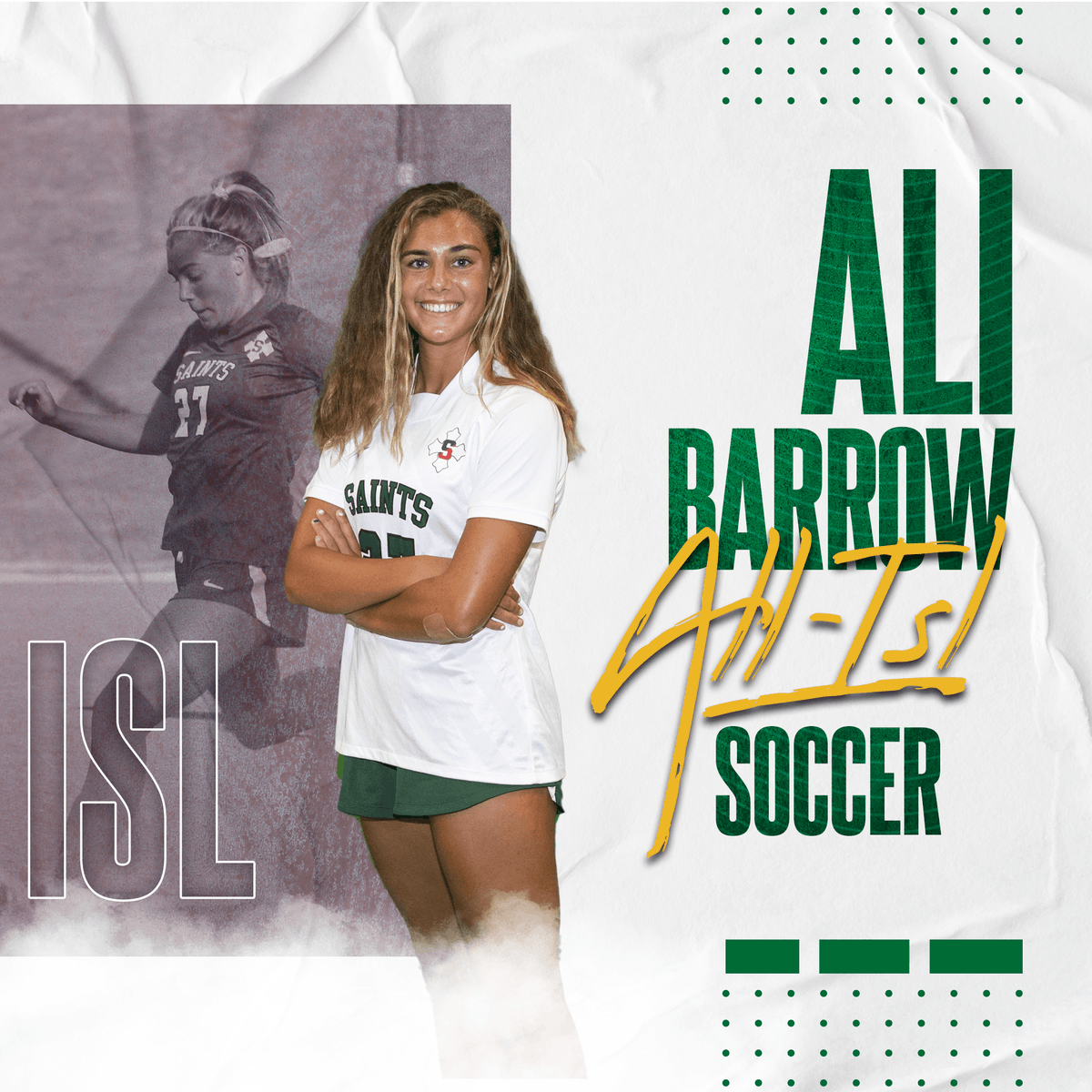 SSSAS_Athletics's tweet photo. SHOUT OUT! ALL-ISL! Congrats to Ali Barrow for being named to the All Conference team in Soccer!
#onesaint | #saintssoccer | #allisl https://t.co/7lemzdDk6k