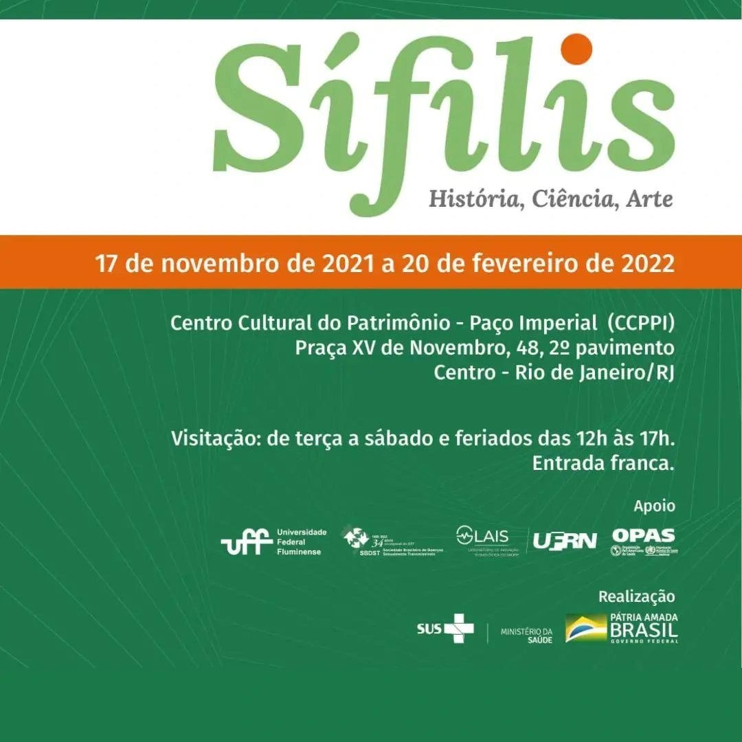 UFFDST's tweet image. Centro Cultural do Patrimônio Paço Imperial, no Rio de Janeiro, a exposição “Sífilis: História, Ciência, Arte”. As obras ficarão expostas por quatro meses.