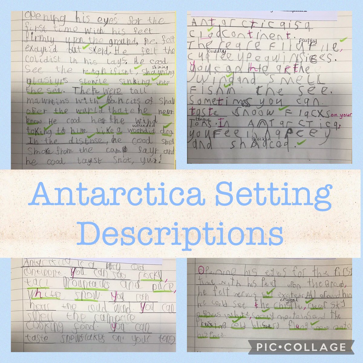 MerseyDrive's tweet photo. The Hive have been working really hard on their setting descriptions about Antarctica. They have been inspired by what they learnt from @alsylvester2 about his first hand experience in the frozen continent! #PolarRegions #CrossCurricularWriting #Geography #ShackletonsJourney https://t.co/NdLq40BqxN