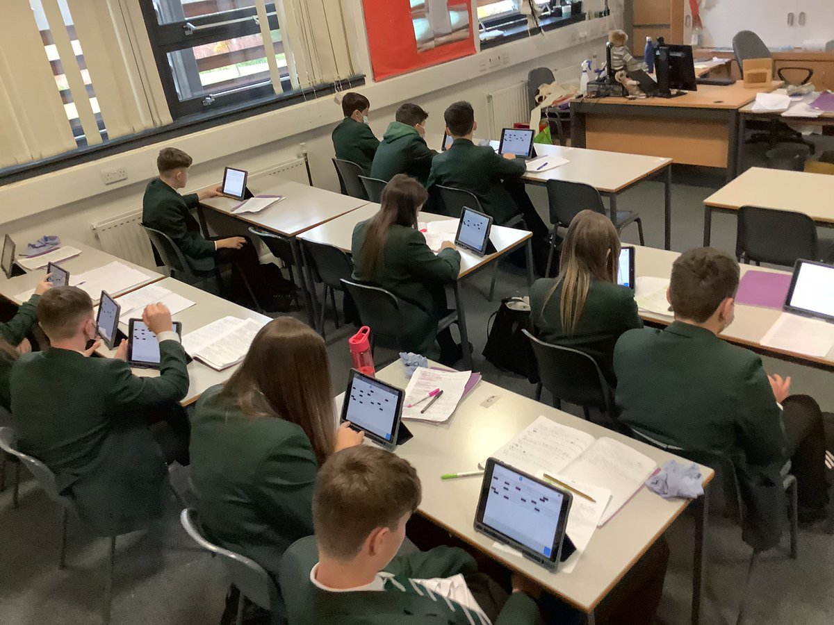 MrKCameron's tweet photo. S3 learning all about the language used in Edwin Morgan’s ‘Hyena’ using their @ConnectedFalk iPads on Nearpod! #technology #edwinmorgan #english #school https://t.co/9vEJNHIr7C