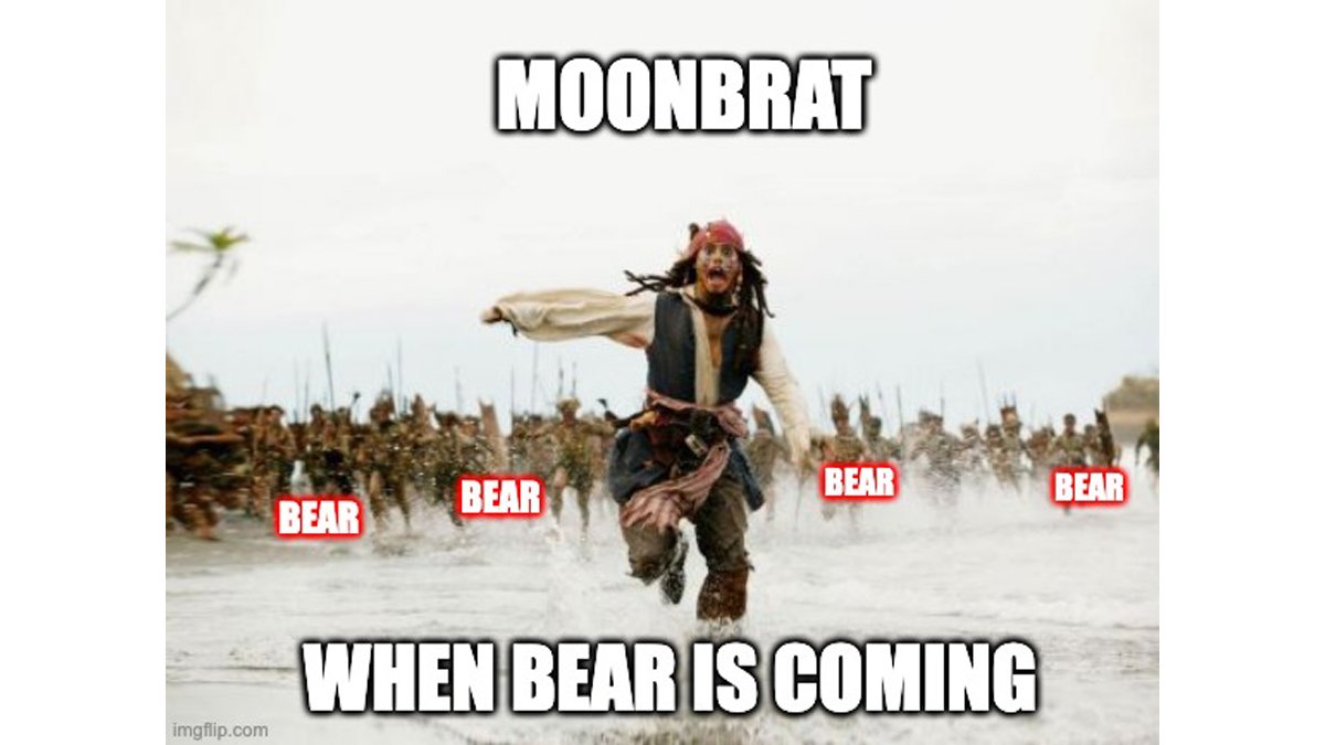 MoonbratNFT's tweet photo. Bears are cute.
We love bears.
But not now❗️ 😂💦

#MoonRiver  #MOVRment #Moonbrat #NFTCommunity https://t.co/oYWVms6H1E