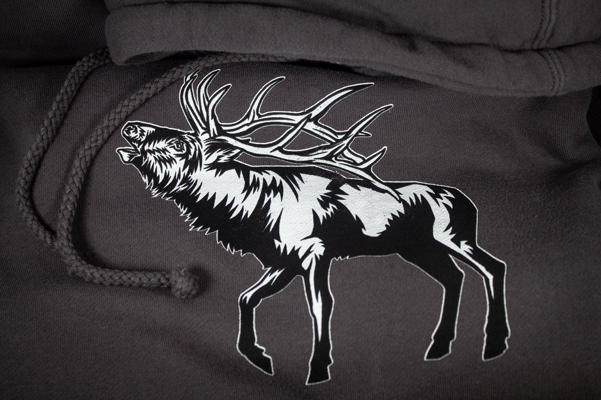 burnt_co's tweet photo. Do you know any elkaholics? Our bull elk hoodies and tshirts are all on sale through November 29th, while they last!

—
#burntco #elk #elkhunting #bullelk #biggame #biggamehunting #wildlife #outside #outdoors #whatgetsyououtdoors #hunt #hunting #thegreatoutdoors #publiclandowner https://t.co/PzmSNO3cPb