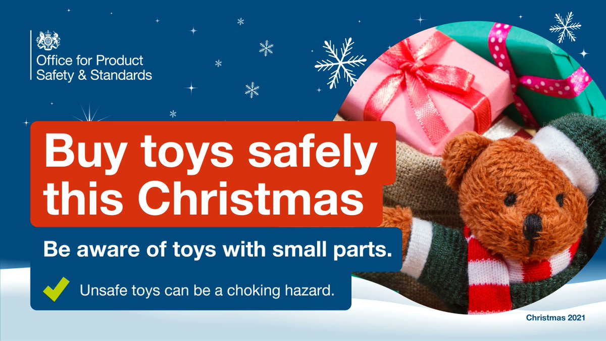 OfficeforSandS's tweet photo. Avoid toys with small parts. They can be a choking hazard.#SafeToys2021 https://t.co/QTL9kJ11jj