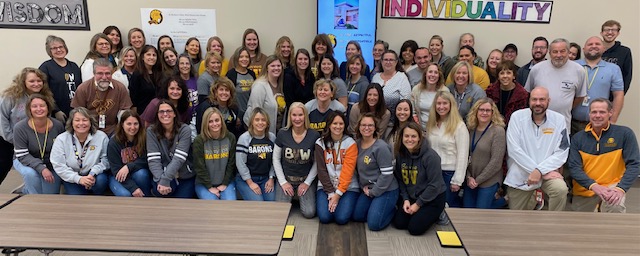 Celebrating with the BV West Staff this morning for being named a"Best Elementary School" by US News &amp; World Report.Schools are ranked on their performance on state-required tests, graduation, and how well they prepare their students for high school.<a href="/BV_Barons/">Buckeye Valley</a> <a href="/borrenmaa/">Brian Orrenmaa</a> <a href="/BV_West/">BV_West</a>
