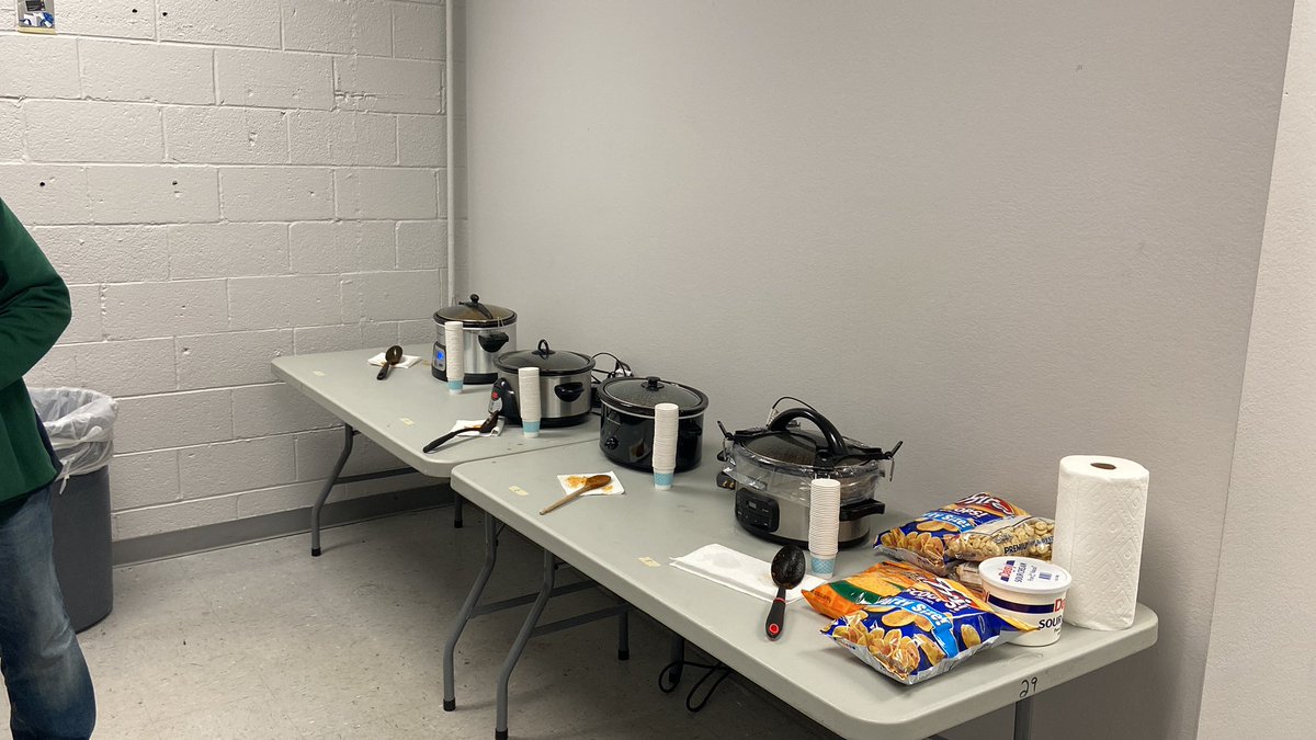 The Technology Team Chili Cook-off has begun.  Our first judge hs already been by