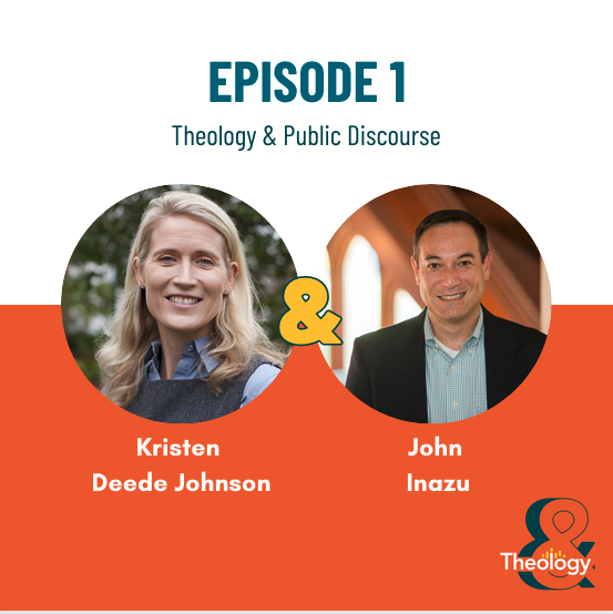 theologyandpod's tweet photo. Our first full episode is here! Listen to @kdjtheologian  &amp; @JohnInazu  discuss public discourse, political philosophy, theological formation, &amp; practices for how we can interact together in a divided time. #theologyand #theologyandpodcast #intervarsityusa #theology #aarsbl21 https://t.co/uB5OoUVzFb