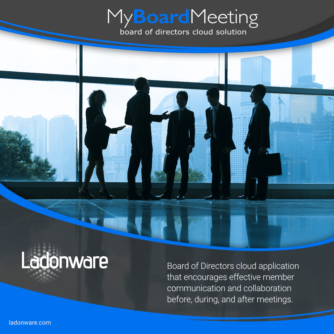 ladonwareinc's tweet image. 𝗠𝘆𝗕𝗼𝗮𝗿𝗱𝗠𝗲𝗲𝘁𝗶𝗻𝗴, part of our Cloud-Based Solutions, offers an easy-to-use Board of Directors application that encourages effective member communication and collaboration. 

Learn More: ladonware.com/myboardmeeting

#ladonware #innovation #boardmeetings