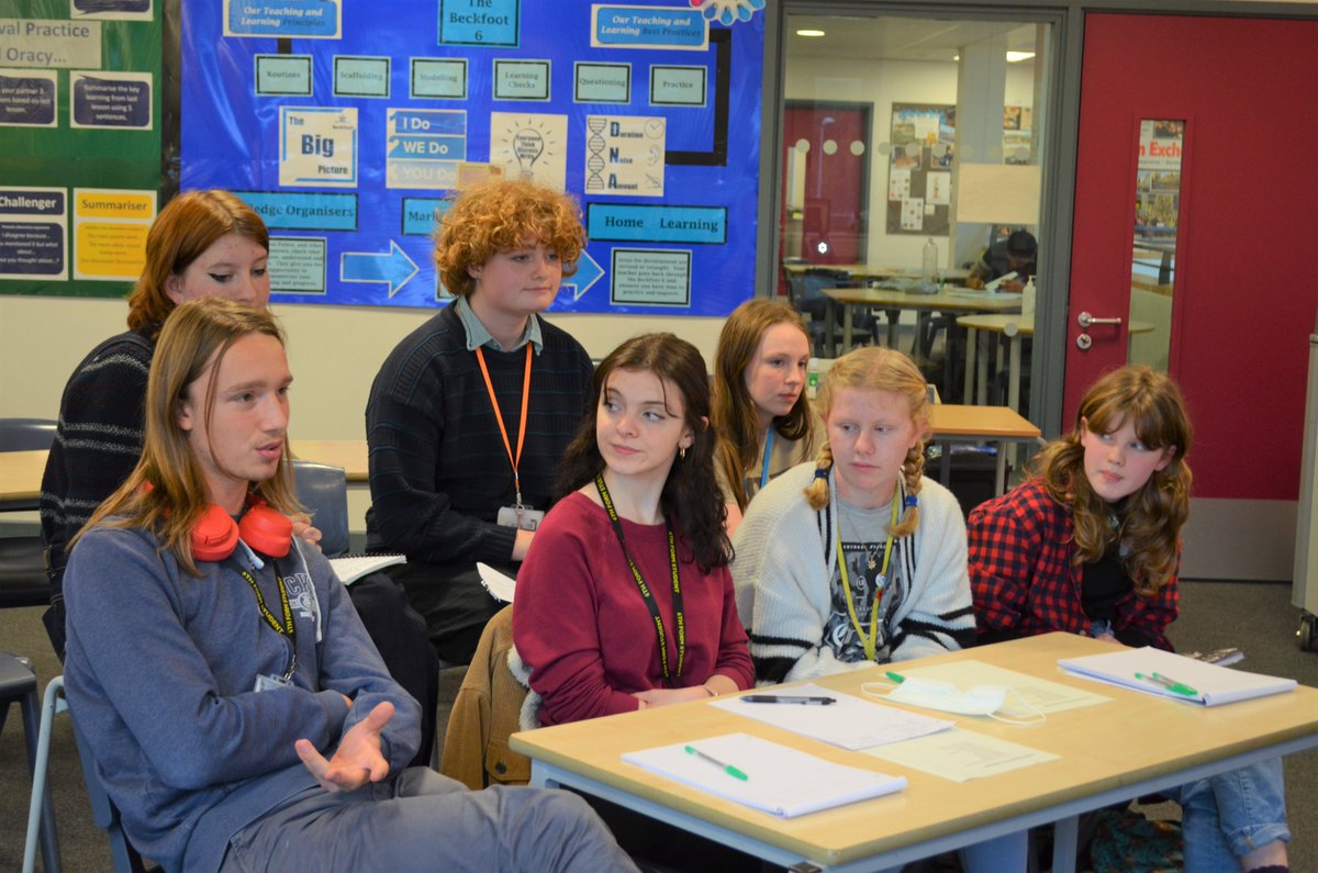 Proud of the 20 Beckfooters who led a workshop for schools across Bradford today, discussing issues affecting young people from the LGBTQ+ community. Next step, lobbying people in power to make actions for change. Incredible articulacy, and determination to make a difference!