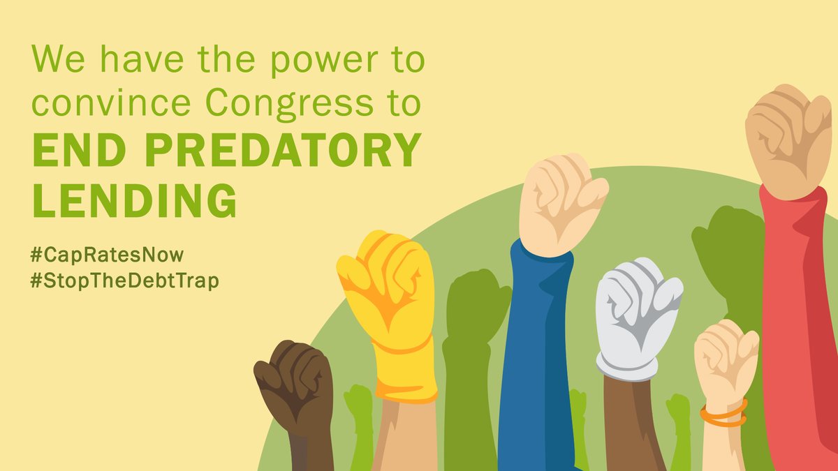 Consumers need a line of defense from predatory lenders, &amp; the Veterans and Consumers Fair Credit Act (#VCFCA) gives them that protection. It’s time for Congress to stop astronomical interest rates and #StopTheDebtTrap and #CapRatesNow <a href="/heartlandhelps/">Heartland Alliance</a> @WoodstockInst <a href="/IllinoisPIRG/">Illinois PIRG</a>