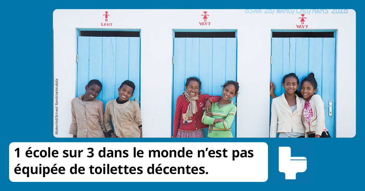 1 école sur 3 dans le monde n’est pas équipée de toilettes décentes. 

#WorldToiletDay #TalkToilets #Toilets4All #WaterAidNiger