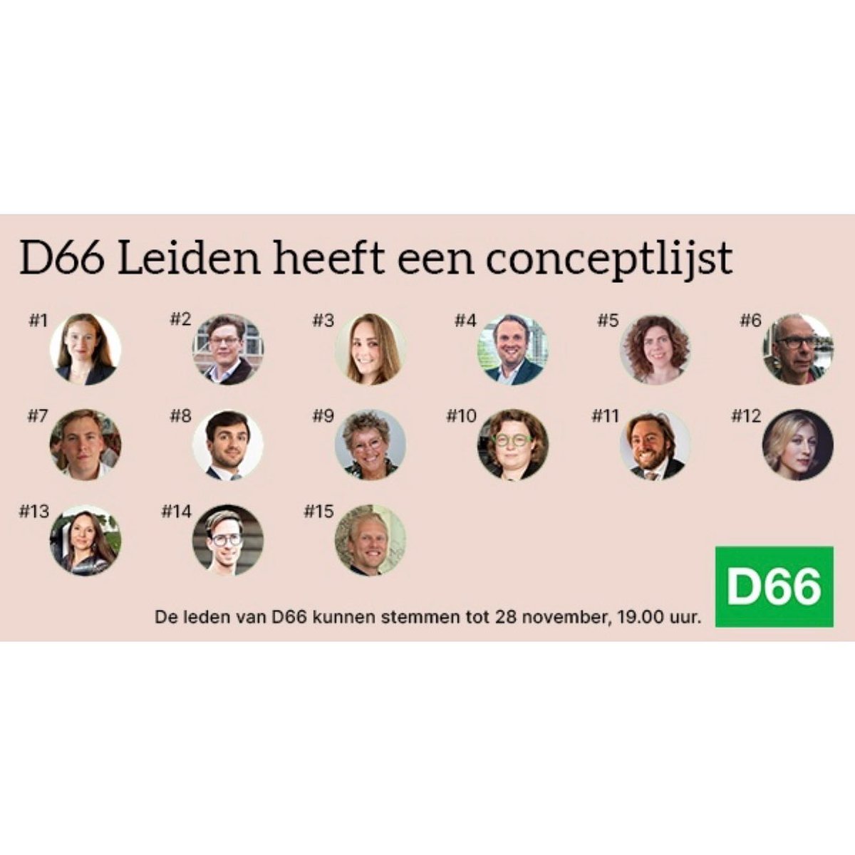 14e op de advieslijst van D66 Leiden!

Met trots kan ik laten weten dat ik kandidaat ben voor de gemeenteraad in Leiden. Ik ben gemotiveerd om in mijn eigen stad, waar ik erg prettig woon en leef, een maatschappelijke bijdrage te leveren. #D66 #D66Leiden #Leiden