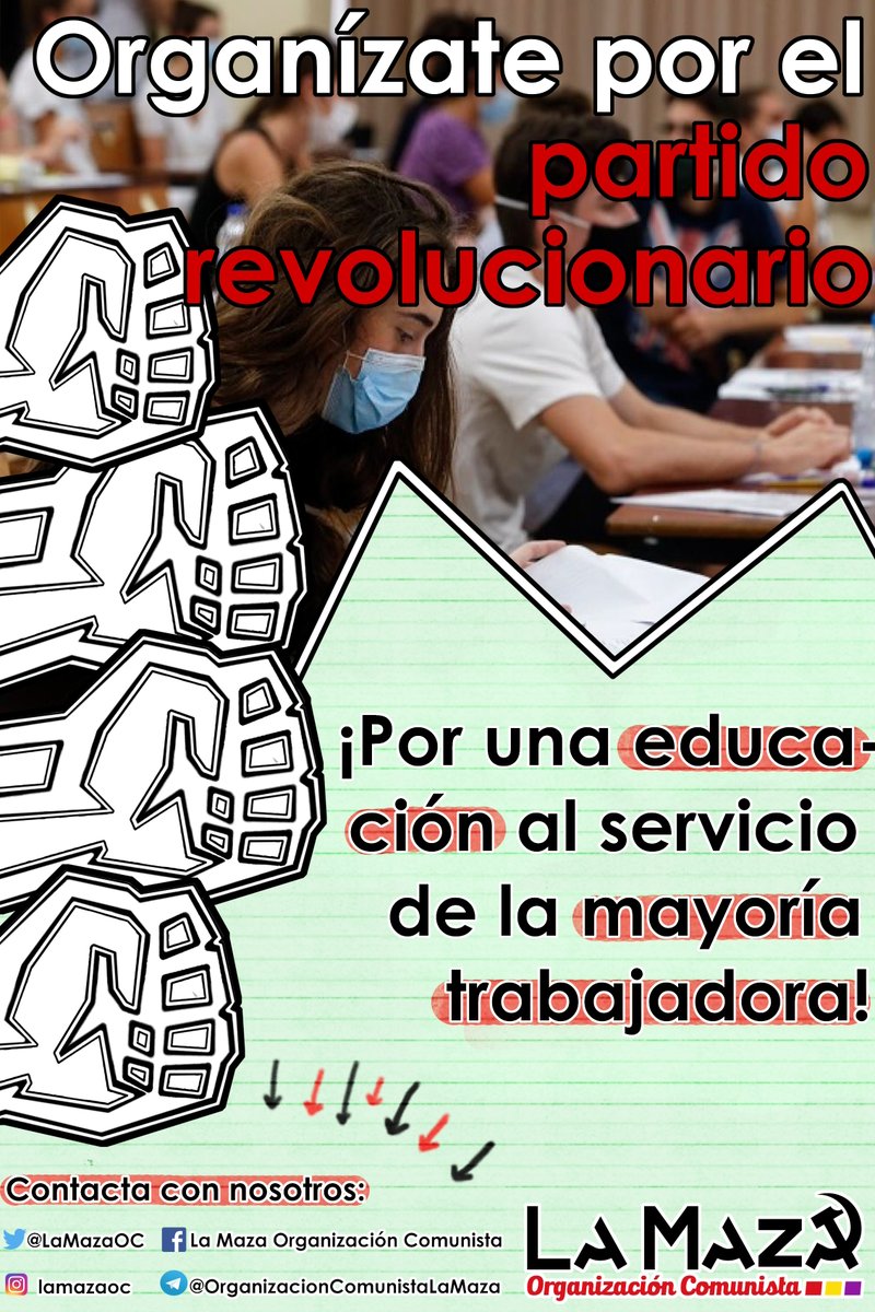 LaMazaDisuelta's tweet photo. Asistimos a la concentración contra la LOSU y LCU, leyes que continúan el predominio de intereses capitalistas sobre la educación y que además permiten la persecución y criminalización de los estudiantes por luchar. https://t.co/eJeFRxYOCj