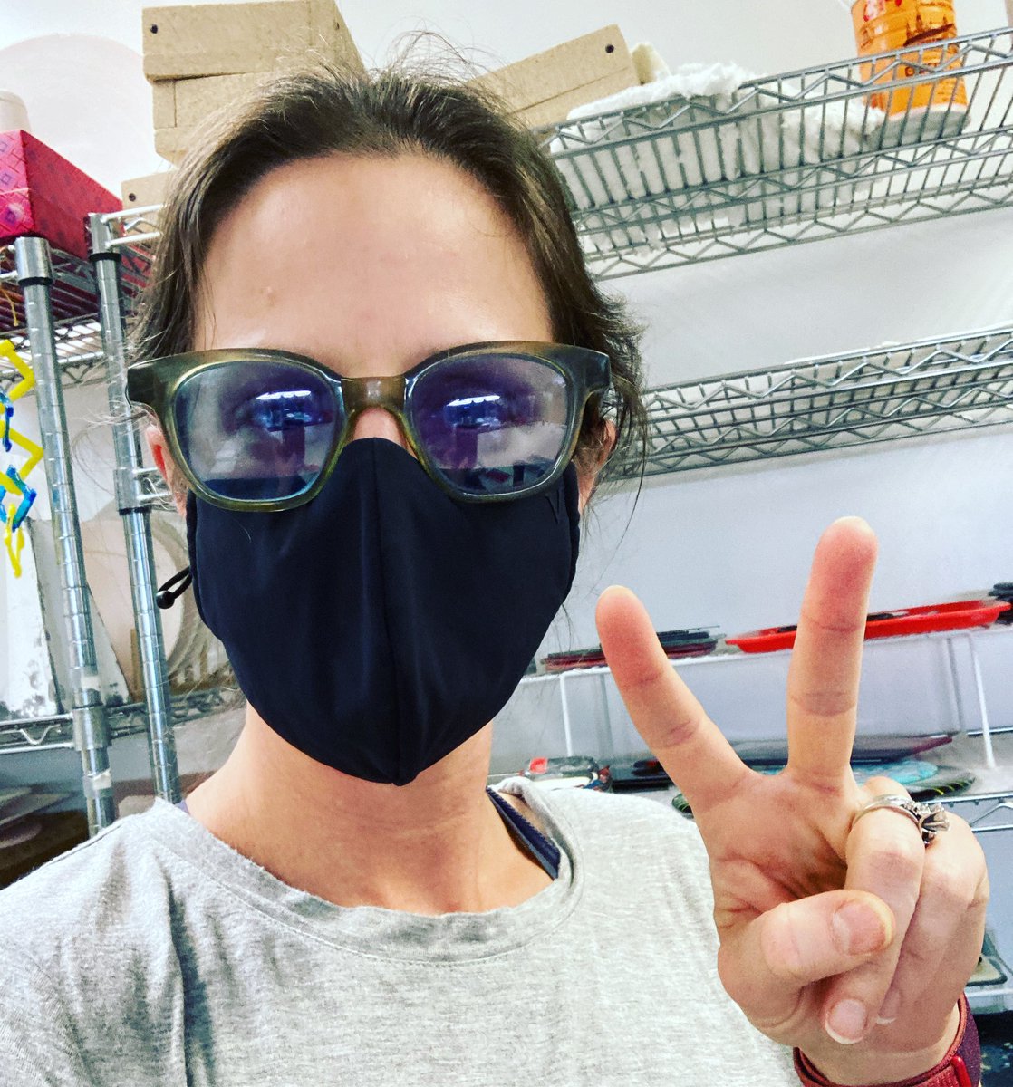 paintflail's tweet photo. i make art studio safety look hot.

🚨😷😎🚨
#SafetyFirst #lampwork #torch #StillInAPandemic https://t.co/9bhYZO6uHT