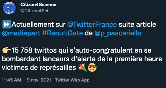 NemoOnTheNet's tweet photo. @Matt_Calafiore @raoult_didier @morandini_live @Citizen4Sci [//➡️ Actuellement sur @TwitterFrance suite aux articles de NYT &amp; NYorker sur les accusations contre Weinstein et les hashtags #metoo #balancetonporc

👉1 545 758 femmes s'auto-congratulent en se bombardant lanceuses d'alerte et victimes de représailles//]

Ça pue non ? 

Oui !🤮 https://t.co/i3HOIp2wY1