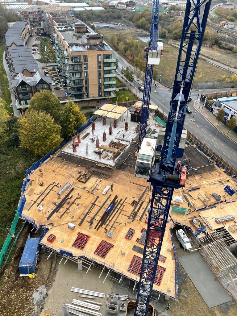 inkdrawn's tweet photo. More site progression at our development, The Triangle in Ashford, #Kent. All piling is finished &amp; the concrete frame is now at podium level. The sub ground car park is also taking shape with the concrete frame to the upper floors to commence very soon! #siteprogress #newhomes https://t.co/70EXmW4pgm