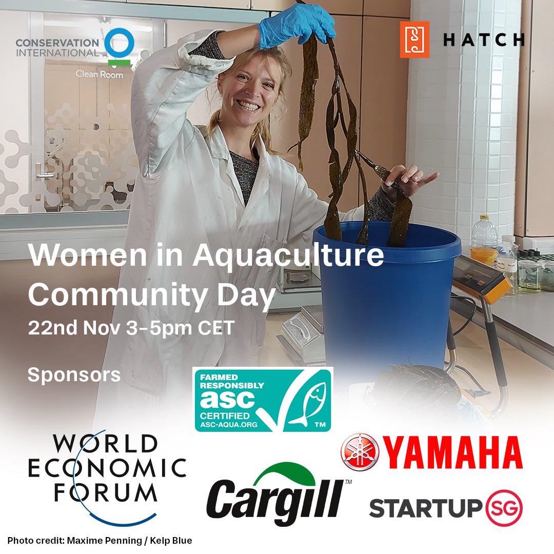 Hatch Blue (@hatchblue1) on Twitter photo Check out our Women in Aquaculture Community Day event Nov 22 1500 - 1700 CET and join our initiative to connect female leaders & talent across the globe <a href="/ConservationOrg/">Conservation Intl</a> <a href="/ASC_aqua/">ASC</a> <a href="/Cargill/">Cargill</a> <a href="/wef/">World Economic Forum</a> #WIAStudio2021 #Womenleaders #genderdiversity #aqua Check out our Women in Aquaculture Community Day event Nov 22 1500 - 1700 CET and join our initiative to connect female leaders & talent across the globe <a href="/ConservationOrg/">Conservation Intl</a> <a href="/ASC_aqua/">ASC</a> <a href="/Cargill/">Cargill</a> <a href="/wef/">World Economic Forum</a> #WIAStudio2021 #Womenleaders #genderdiversity #aqua
