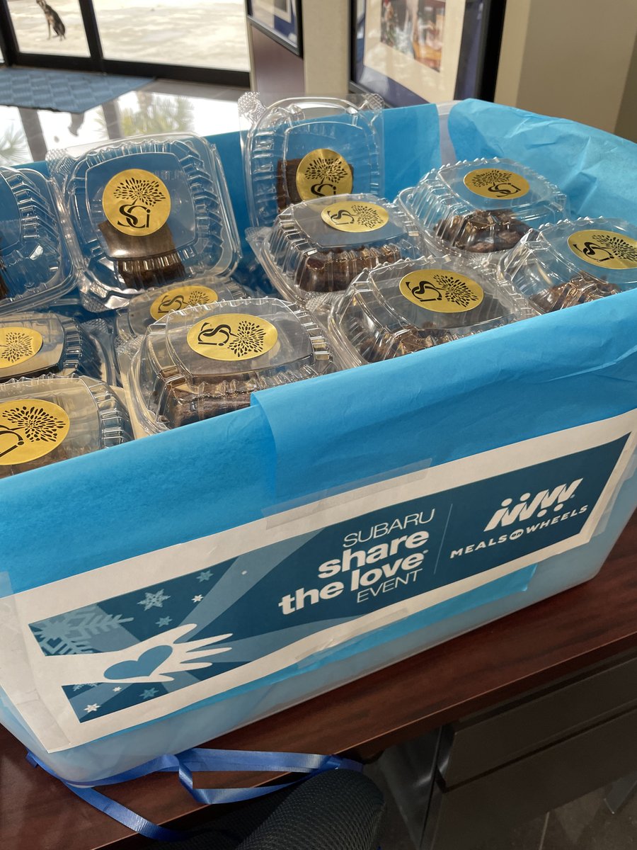 Yesterday, we celebrated the kickoff of #ShareTheLove season by taking some brownies baked in our Meals on Wheels kitchen to our friends at Chatham Parkway Subaru. SCI is proud to participate in <a href="/subaru_usa/">Subaru</a>'s annual Subaru Share the Love® Event.