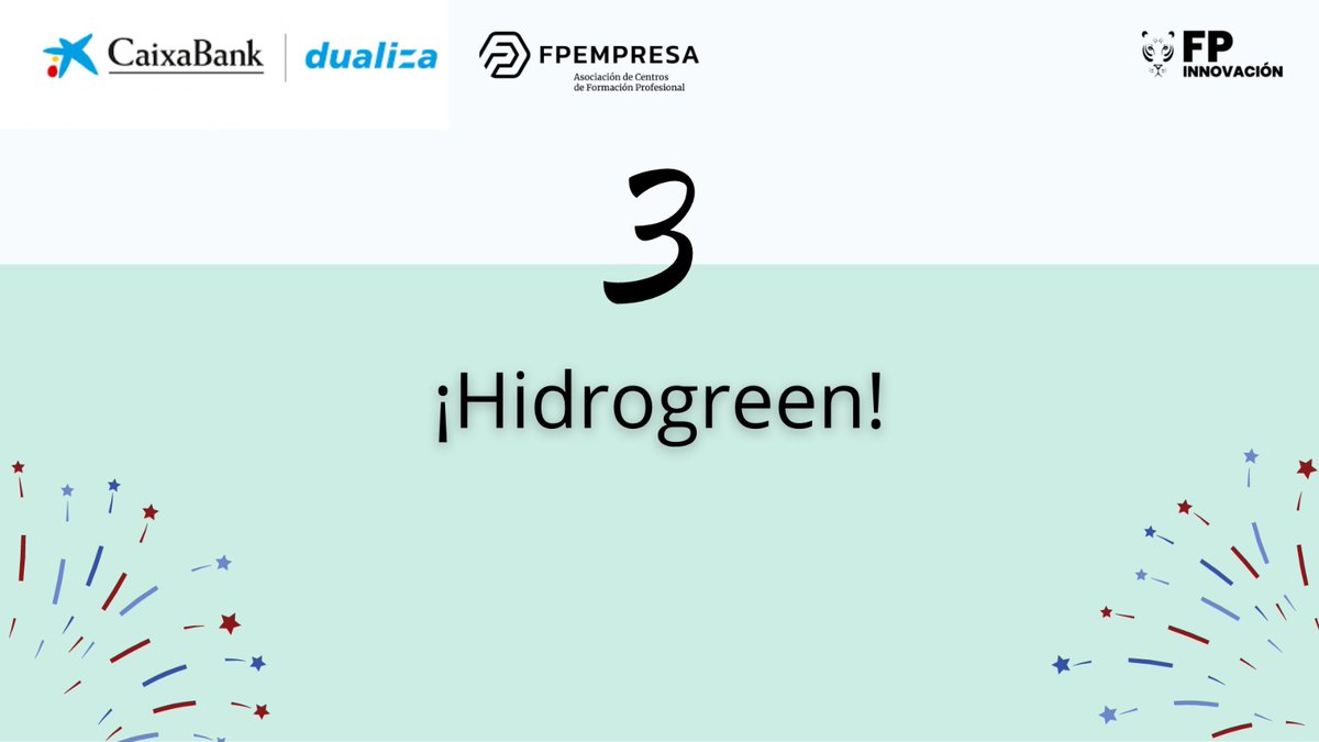 Diverxia Consulting quiere dar la ENHORABUENA a los ganadores del Hackathon "retODS" que estamos orgullosos de haber desarrollado junto a <a href="/caixabank/">CaixaBank</a> <a href="/CABK_Dualiza/">CaixaBank Dualiza</a> <a href="/fp_empresa/">FPEmpresa</a> y <a href="/fpinnovacion/">FPiE+ Emprendimiento Aumentado</a>: Camp Tree &amp; Free, Space Tech y Hidrogreen ¡Felicidades!  🎉