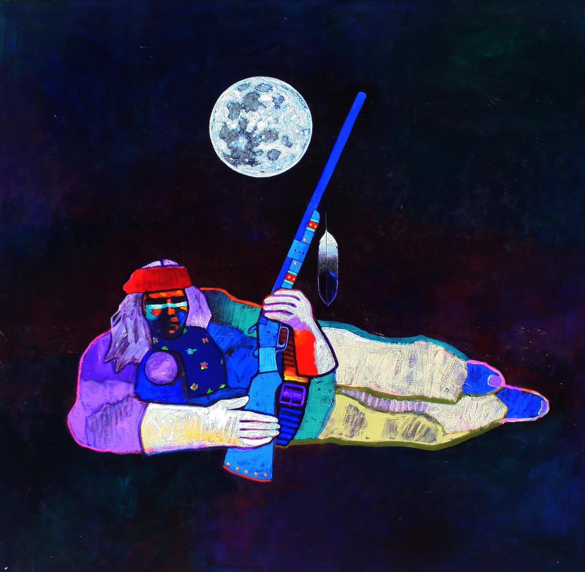 ventanafineart's tweet image. ⚡️Newly available. “Apache Scout,”2008, by the famed John Nieto. Acrylic on Canvas
60 × 60 × 1 1/2 in
It is featured in Nieto’s book “Forces of Color and Spirit.”
shop online: artsy.net/artwork/john-n…
🔥
.
..
…
#johnnieto #nieto #southwestart #nativeamericanart #nativeamerica