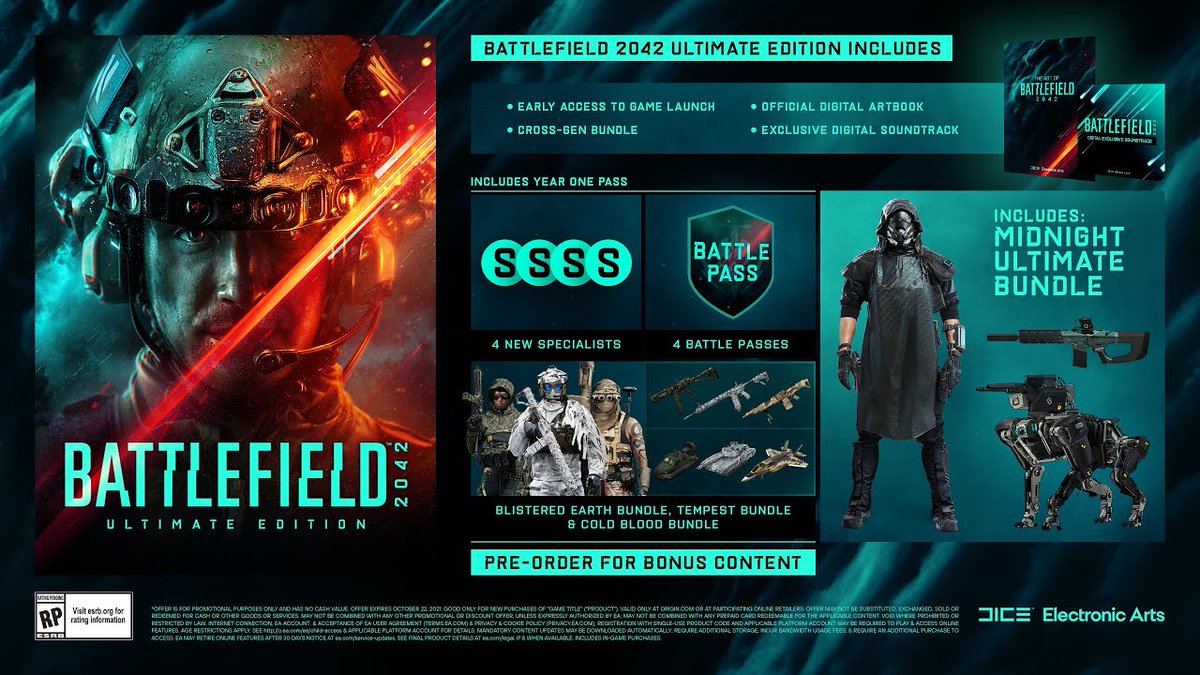 Its_Travis_199's tweet photo. ⚠️ GIVEAWAY ⚠️

Happy #Battlefield2042 launch day! 🎉

✅ BF2042 Ultimate Edition!
✅ all Pre-order Bonuses!
✅ PS5/PS4 Cross-gen Bundle!
✅ Region EU only!

Just RT 🔄 and Follow 👥 to enter.

Thanks @EA for the Code. 💙 https://t.co/5zNkFxUxz9