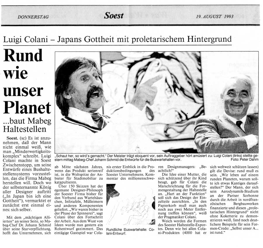 Cultobjects's tweet photo. Cooperation with Luigi Colani
In 1993 #Colani developed a new range of urban furniture for #MABEG Kreuschner
The rounded shapes of the bus shelter, passenger information system, seating and waste bins bore the designer's unmistakable bio-design signature
https://t.co/GxFRhgGq7a https://t.co/lnsNOUr48w