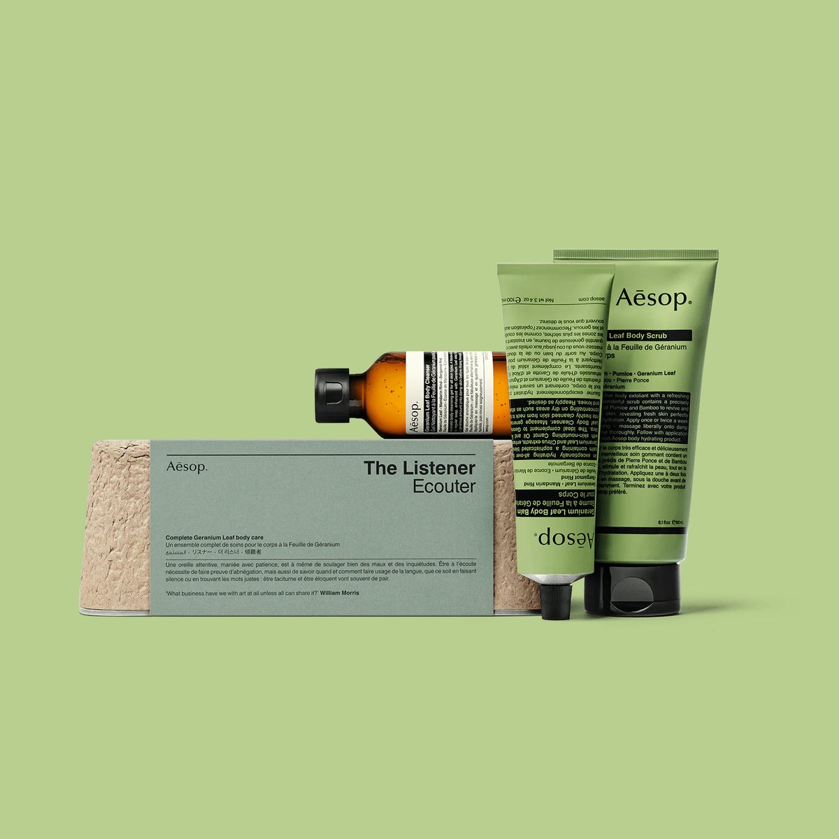 Aesop drop this year's gift collections... we're currently chasing the Geranium Trio 🌿, [aka. The Listener] ... they move kinda quick, so gotta roll your sleeves up and get in there to bag one! > 
thegroomingclinic.com/aesop-the-list… — at London