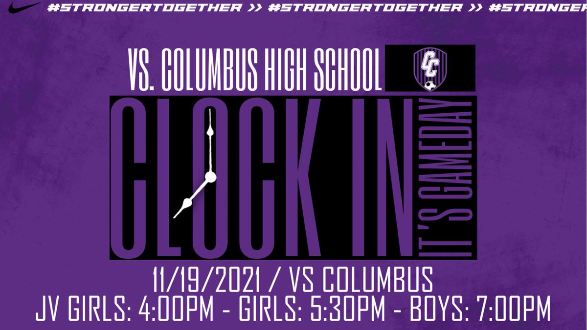 CCGirlsSoccer's tweet photo. ⏰🔒 IT’S GAMEDAY‼️ Come out, be loud, and show support for your Wolves and Lady Wolves this evening!🐺 🟣⚫️

#StrongerTogether https://t.co/x2opOFOZvD
