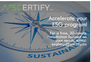 <a href="/SCERTIFY_CO/">SCERTIFY</a> provides sustainability advisory and digital solutions for #SSCM and supply chain verification, #ESGdata, and more. 
Follow for updates on our services, ESG education programs, and all things #sustainability