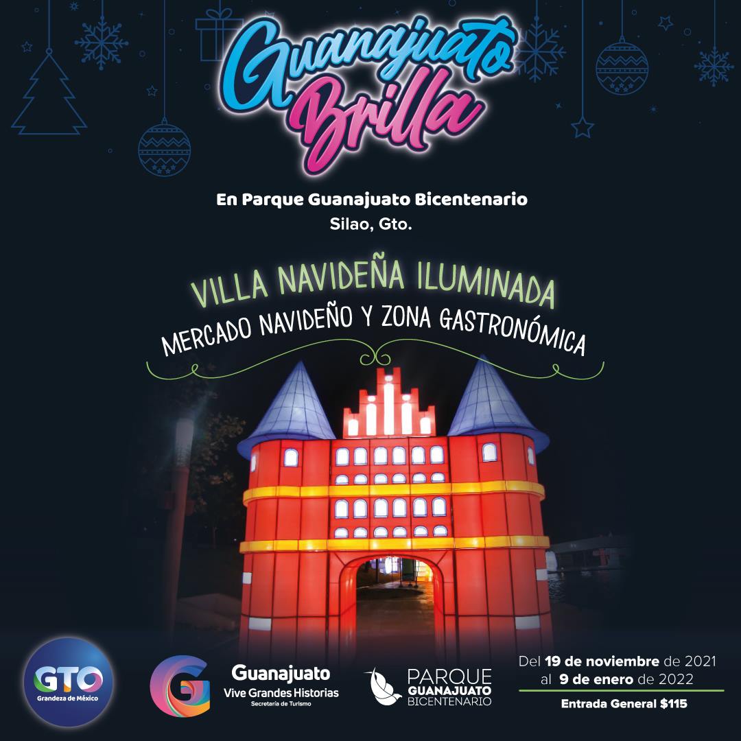 🔸#Guanajuato Brilla ✨🎄Villa Navideña en Parque Guanajuato Bicentenario del 19 de noviembre al 9 enero en #Silao 😍