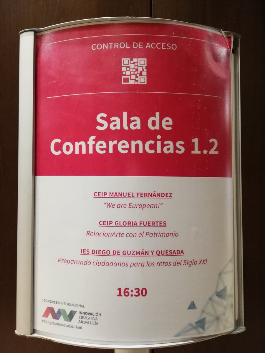 A punto de comenzar la presentación de nuestros programas y proyectos en #CongresoInnovaEduAnd
