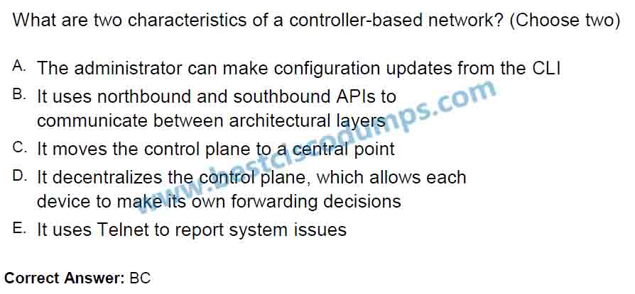 bestciscodumps's tweet image. What are two characteristics of a controller-based network? (Choose two)🧐
Get more Cisco practice questions for free here: bit.ly/3bHKSmg
This will help you test your abilities!
#CCNA #ccnpdumps #Cisco #Exams #BlackFriday #study
