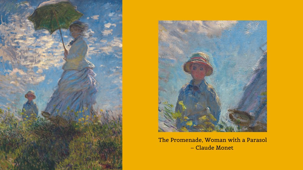 chadbrookcards's tweet photo. Bright sunlight shines from behind Camille to whiten the top of her parasol and the flowing cloth at her back, while coloured reflections from the wildflowers below touch her front with yellow.

Feature painting: https://t.co/WcgV7BRB3r

#wildflowers #artoftheday #paintings #art https://t.co/dbaLA1ns1d