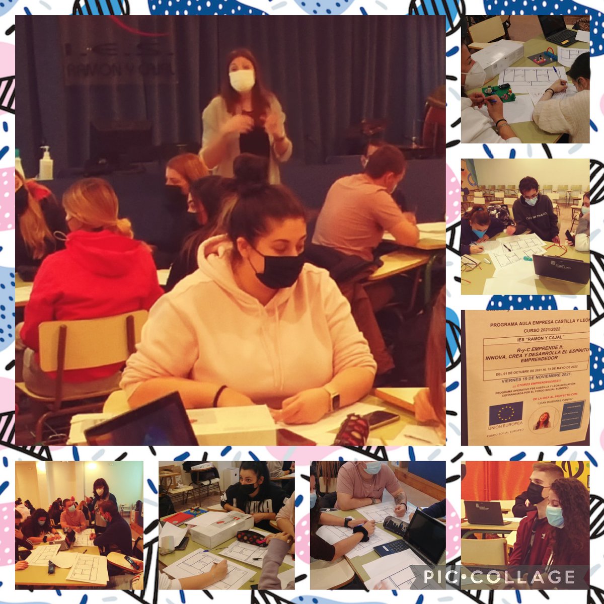 JOSEALB65's tweet photo. Hoy hemos aprendido en el @IESRamonyCajalV con @luciaruizmontie ha transformar la idea en modelo de negocio mediante lean bussines canva. Una suerte disfrutar de tus consejos y vivencias. #MEFP_EMPRENDIMIENTOCYL #EDUCACYL #COMPARTEFP #STARTINNOVA #e_fp https://t.co/4J7KTtwvF3